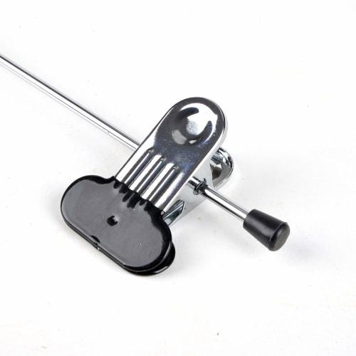 Amber Home Skirt Hangers, Trouser Hangers, Set of 20, Silver, with Interlocking Hooks, Large Clips, Space-Saving Metal Steel Hangers, Convenient Stora