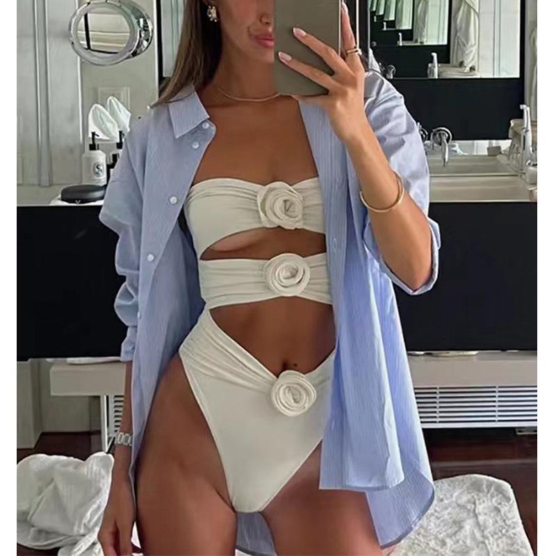 Tengwei Gradient Print Plus Size Sexy One-Piece Swimsuit for Women