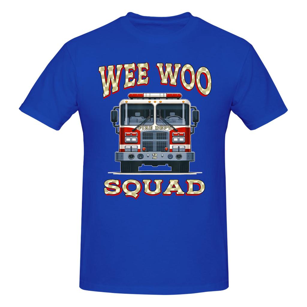1 Piece Wee Woo Squad Funny Firefighter Tee Fireunisex Gag Fire Truck Funny 100 Cotton Tshirt Wee Woo Squad Tops Tees For Unisex