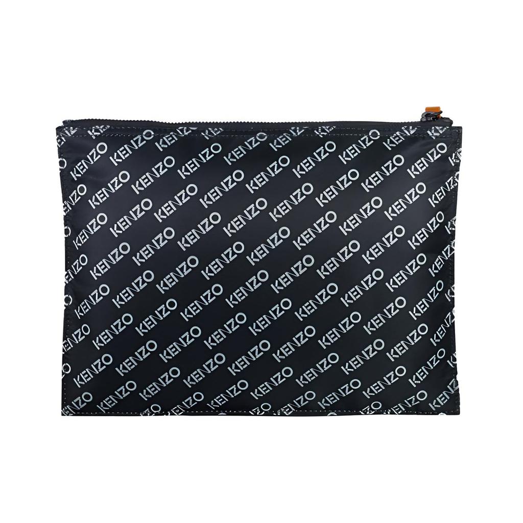 Kenzo New Vintage Logo Print Commuter Clutch Bag Men Clutch Bag Black 5PM602F3699