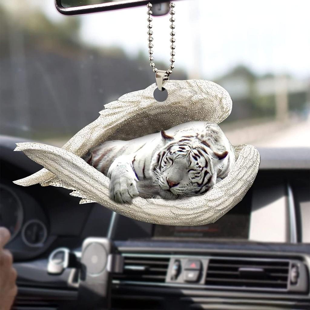 Creative Acrylic Angel Wing Car Hanging Ornament For Home And Holiday Decoration