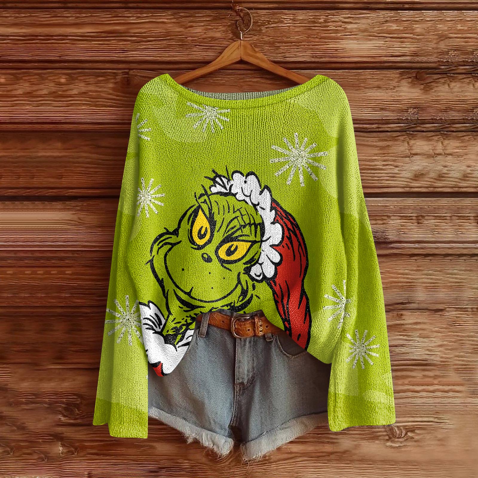 

Women s Fashion Long Sleeve Christmas Snowman Snowflake Print Jacket Cardigan S