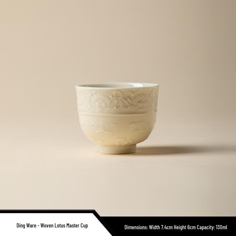 Dingware Ceramic Dragon Scale Gongfu Tea Set with Gaiwan, Anti-Scald Tea Bowl, and Custom Cup