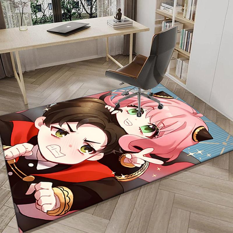 Cute anime spy Famliy Carpet, Chair Rug,Rug for Office Bedroom living rooms, Doormat decor Fan Gift Christmas Gift