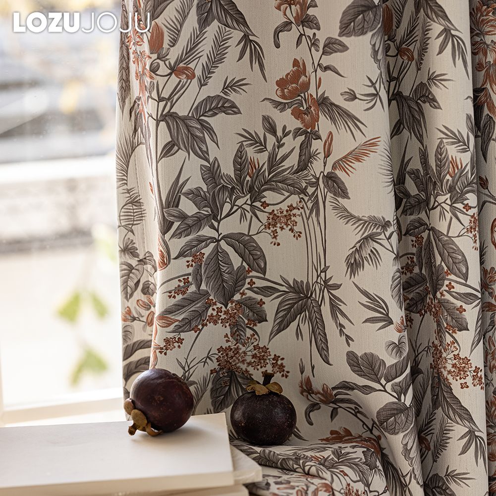 1PC LOZUJOJU American Medieval Style Blackout Curtains with High-density Printed Curtains for Bedroom Living Room Window for Home Decor