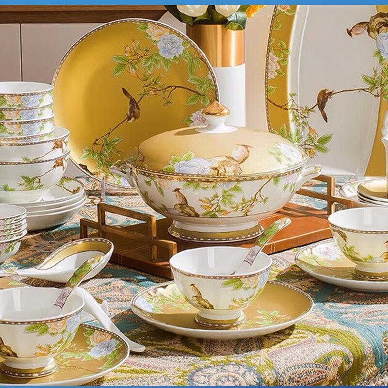 Hecai Jingdezhen Bone China 40-Piece Dinner Set