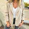 Women's Stylish Casual with Lapel, Buttons and Fabric Trim