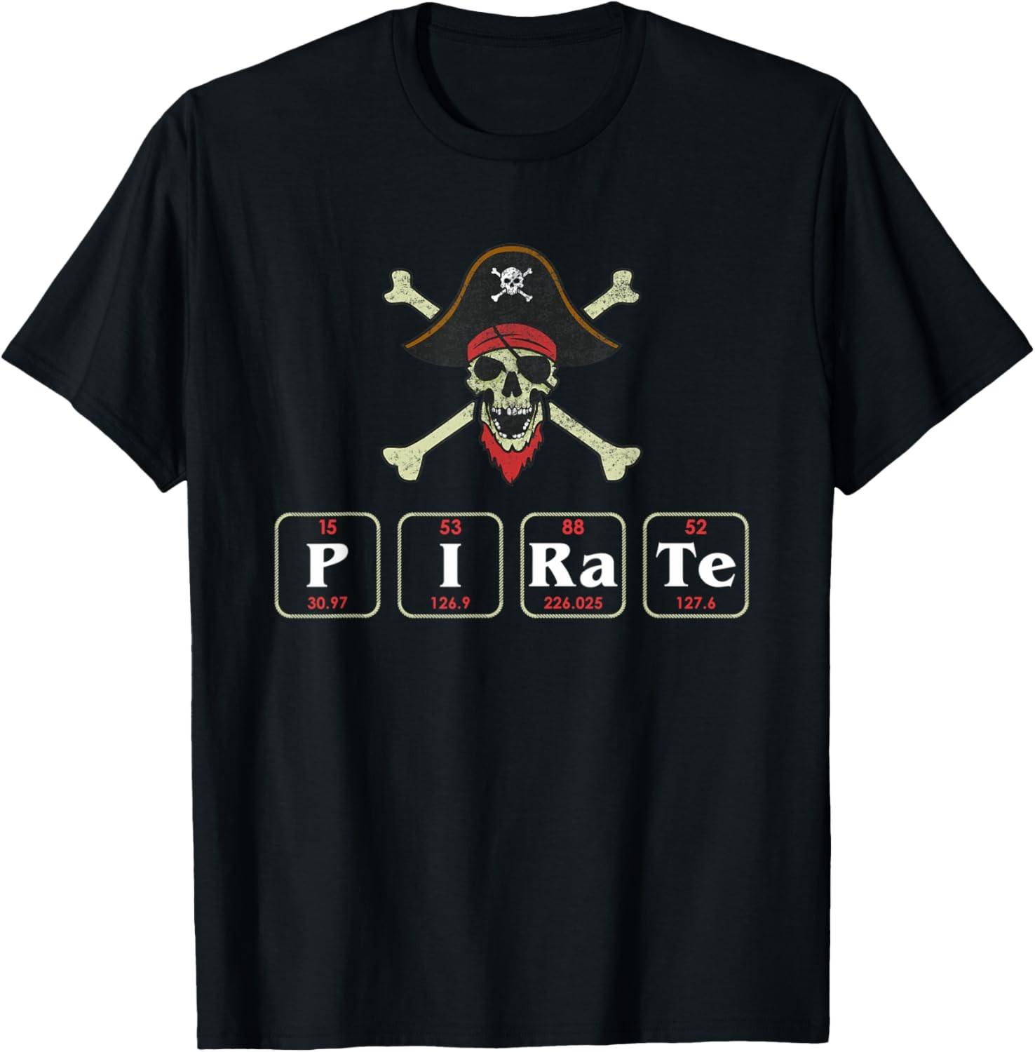 Funny Chemistry Pirate Science Humor Teacher T-Shirt S разноцветный