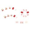 Artificial Nails Wearable Nail Pattern Novel Fake Nail Patch Cherry Flower Heart Red Removable