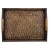 Breathable Hollow Tea  Tray Wooden Fruit Tray Eco Friendly Weave Tray  Tea Room
