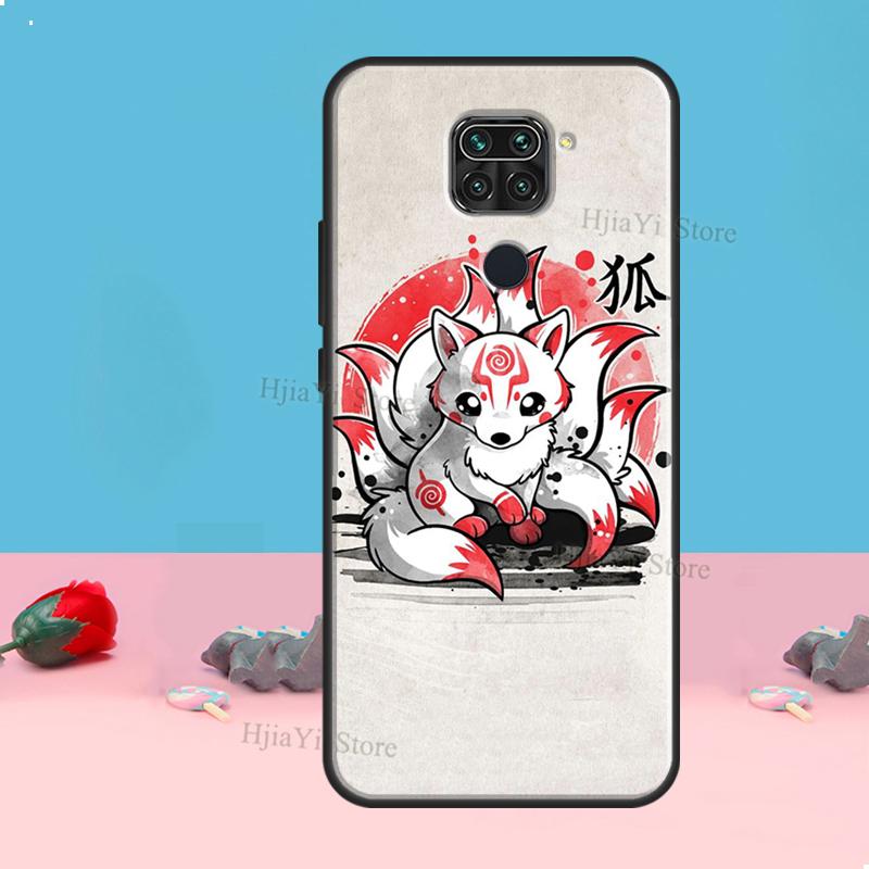 Kitsune Fox Art Für Xiaomi Redmi Hinweis 11 10 9 8 Pro 11S 10S Telefon Fall Für Redmi 10 9 9A 9C 9T Abdeckung Shell