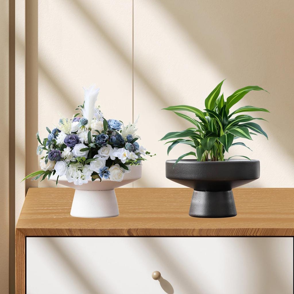 Keramik-Blumentopf Praktisch Vielseitig Tisch-Mittelstück Heimdeko Dekorative Blumenschale für Café Garten Innen Außen