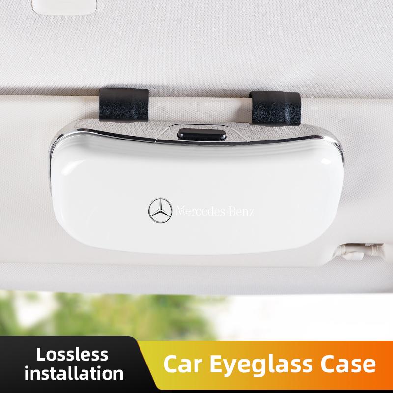 UKY5 1Pcs Car Visor Glasses Box Auto Sunglasses Storage Box For Mercedes Benz AMG GLBGLC W203 W206 W220 W205 W211 W212 W201 W210 W168