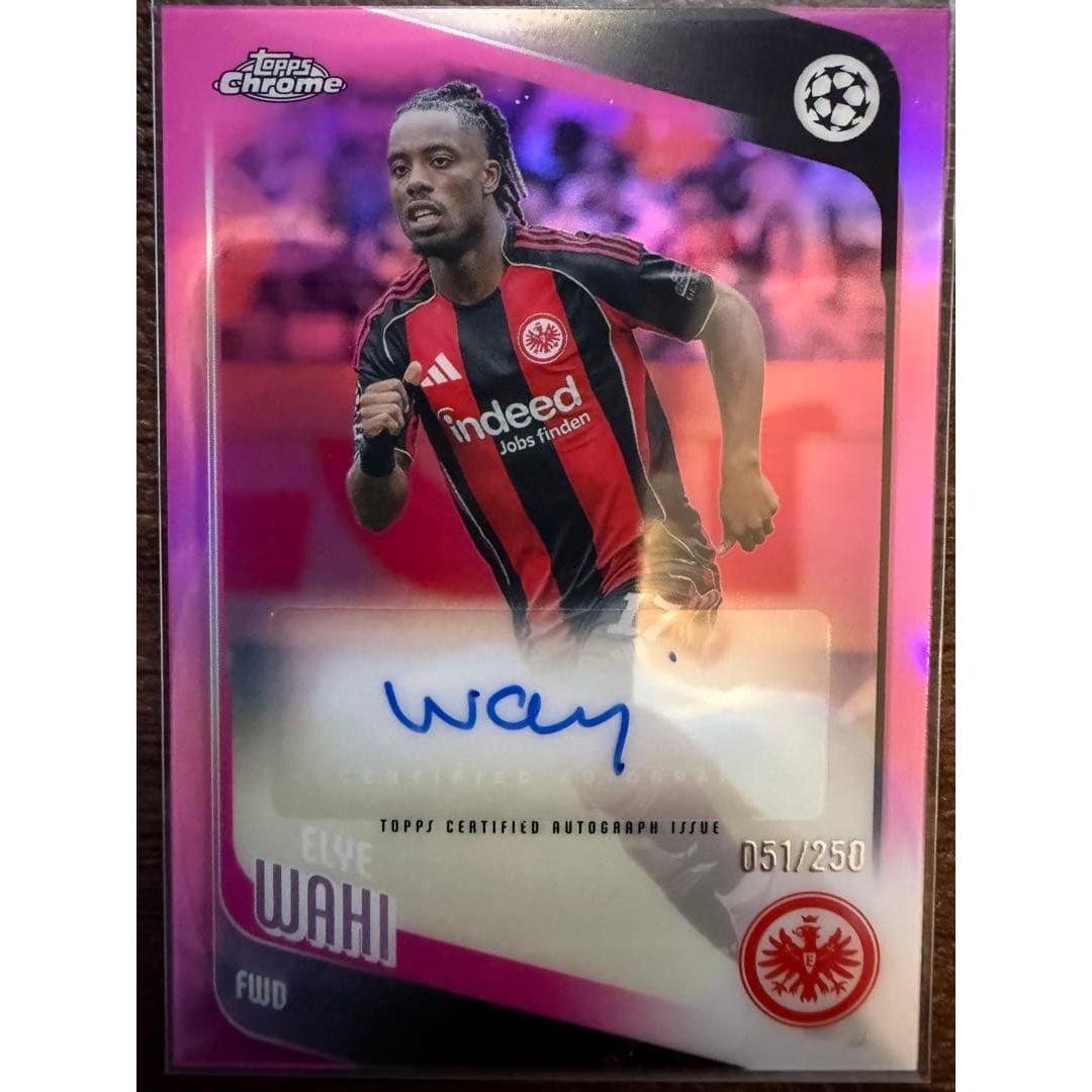 Used Topps Chrome Elye Wahi Autograph Card 051/250