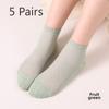 5 Pairs Socks Women's Four Seasons Breathable Absorbent Mesh Women's Mid-tube Socks Fashion Women's Socks