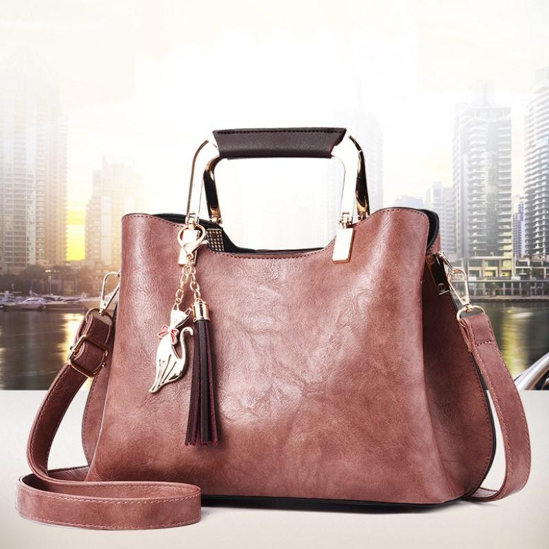 Dámská taška Nová móda Casual Crossbody kabelka Jednobarevná kabelka na zip na jedno rameno