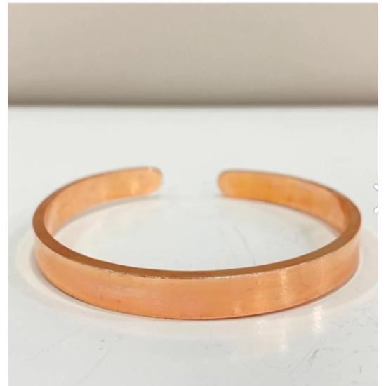 Her Bileğe Uygun 2 Adet %100 El Yapımı Saf Bakır Hediyelik Bileklik