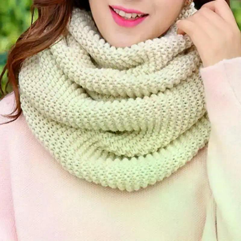 Eleganter Dicker Winterschal für Damen Winddicht Atmungsaktiv Unendlicher Schlauch-Nackenschal Mit Weichem Stil Maschinenwaschbar