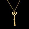 Atoztide Custom Name Necklace Personalized Butterfly Fashion Stainless Steel Pendant Heart Letter One Hole Chain for Women Gift