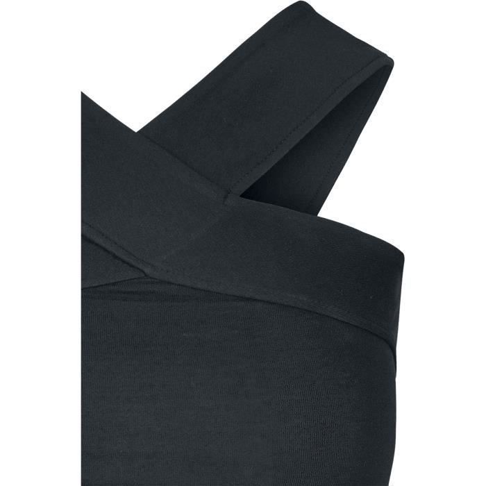 Débardeur Femme - Urban Classics - Ladies Cross Top - Slim Fit - Noir - 95% Coton