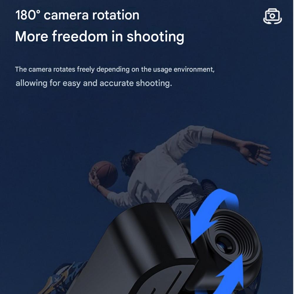 Ultra-Compact High-Definition 2K Body Cam, Bicycle Dash Cam, Motorcycle Action Cam