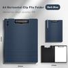 Horizontal/Vertical Clip Clipboard Thickened PP Writing Pad A4 File Folder  Document Management