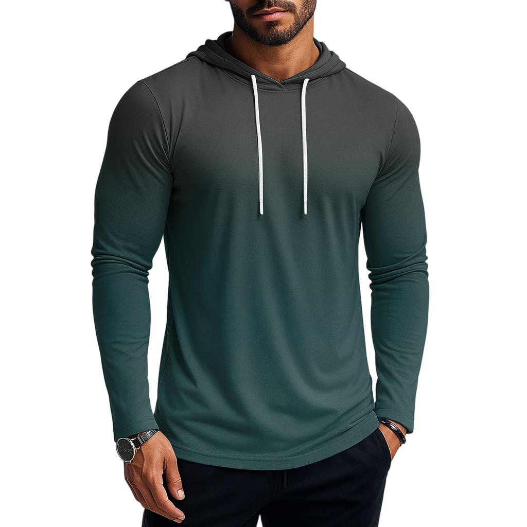 Pánská mikina volné jednobarevné venkovní teplé prodyšné tričko