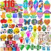 116 Pcs Party Favors for Kids 4-8-12,Pop Fidget Toys for Boys Grils, Treasure Box Toys for Classroom Prizes,Pinata Filler,Goodie Bag
