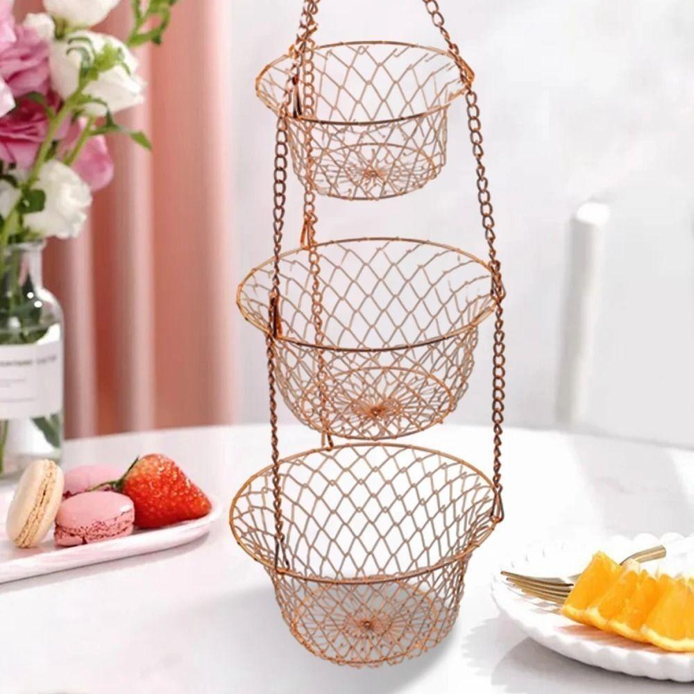 

Nordic Snacks Storage Basket Foldable Vegetable Basket Kitchen Supplies чорний