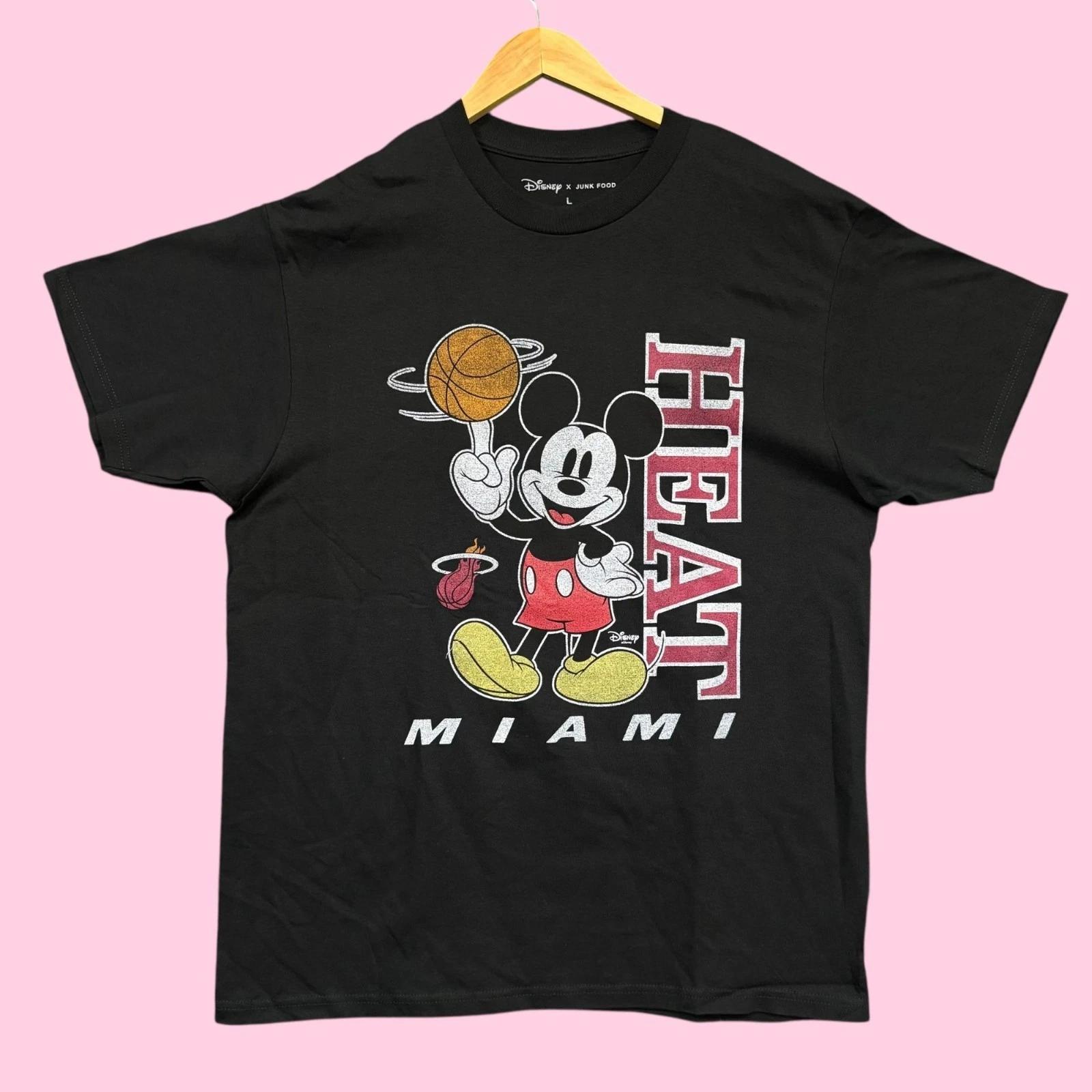 Disney X NBA Miami Heat Mickey Mouse Basketball Tee L 3XL