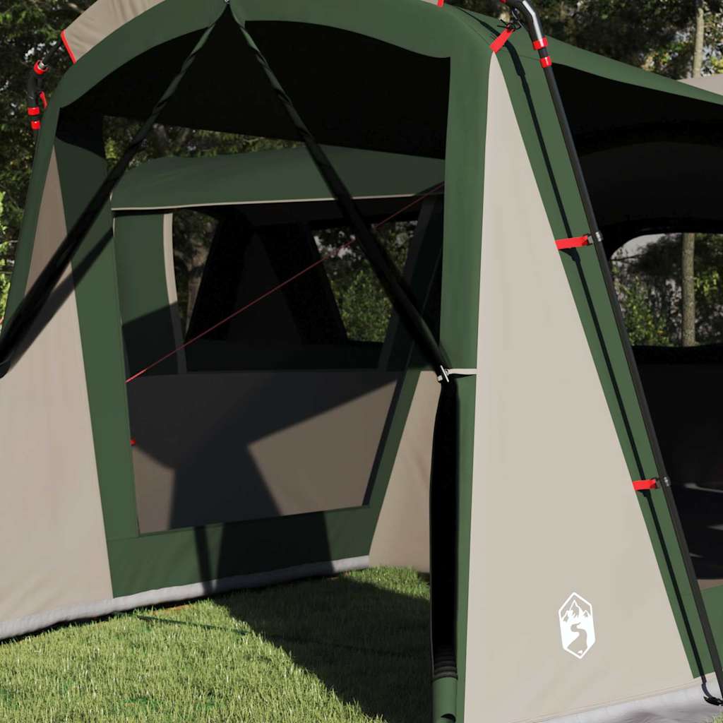 Family Tent for 20 Persons Green and White 745 x 700 x 217 cm