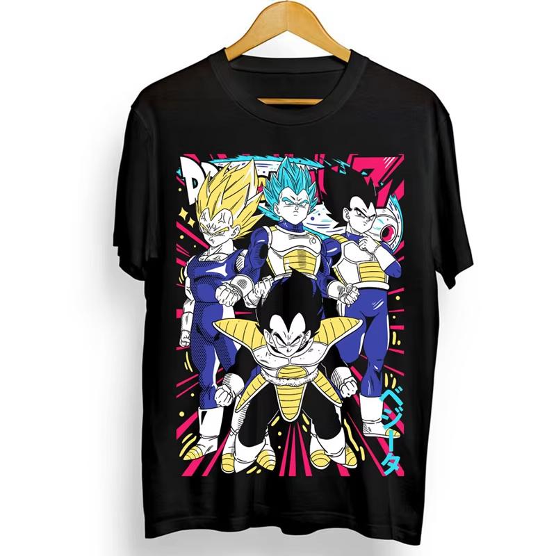 Dragon Ball Seven Dragon Ball Sun Wukong Joint Japanese Retro Large Direct Injection Fashion T-Shirt Daily Retro Letter