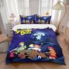 3dílná sada povlaků na přikrývku Scooby Doo Mystery - Měkké a útulné povlečení pro ložnici, pokoj pro hosty a kolej, 3dílná sada 1 povlak na přikrývku + 2 povlaky na polštář