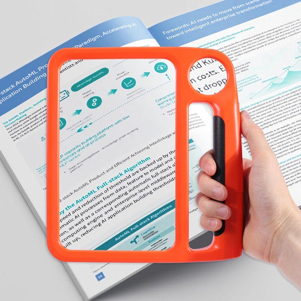 With 3 Light Mode Illumination Handheld Magnifier 5X 10X Reading Magnifier Books Inspection