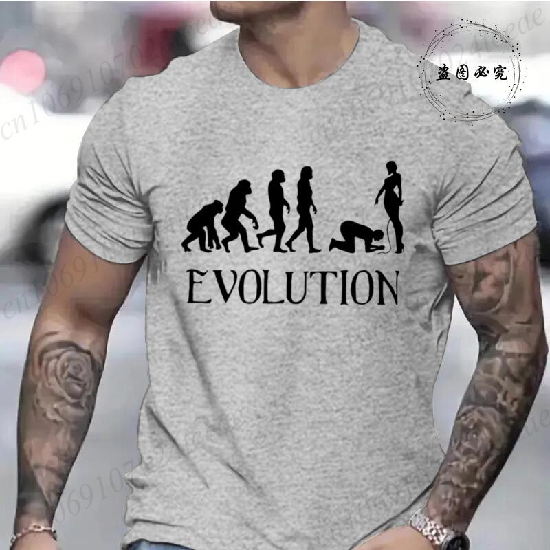 T-Shirts for Men Women Summer Fashion Loose Tee Shirt Clothes O Neck Short Sleeve T Shirt Clothing Funny BDSM Evolution T-Shirts