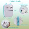 Portable Mini Thermal Printer with 10 Roll Paper Wireless BT 200dpi Photo Label No Ink Printing Memo Error Problem Printing