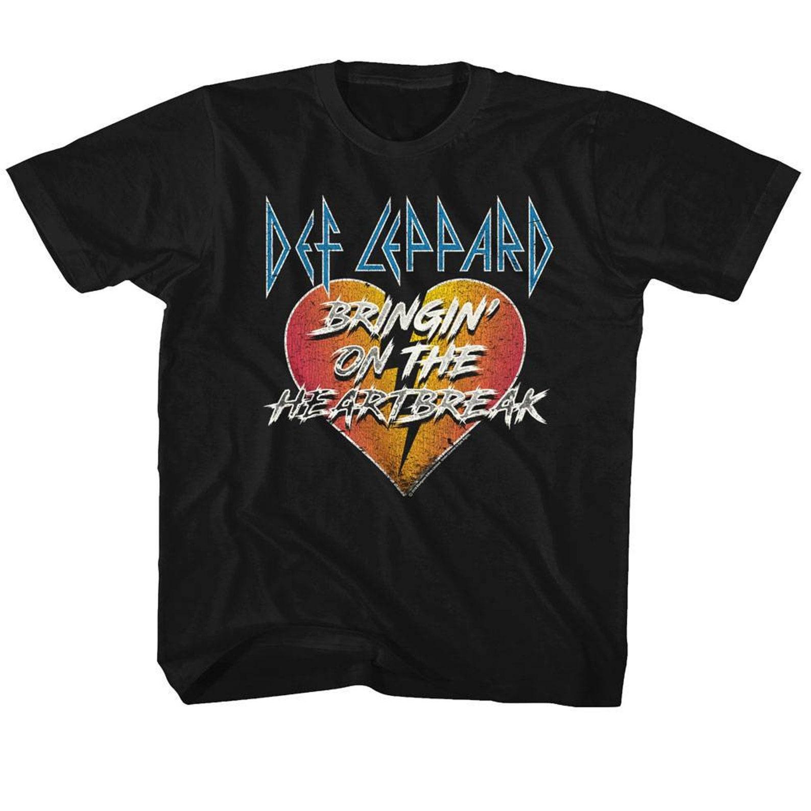 Def Leppard Bringin On The Heartbreak Black Youth T-Shirt M