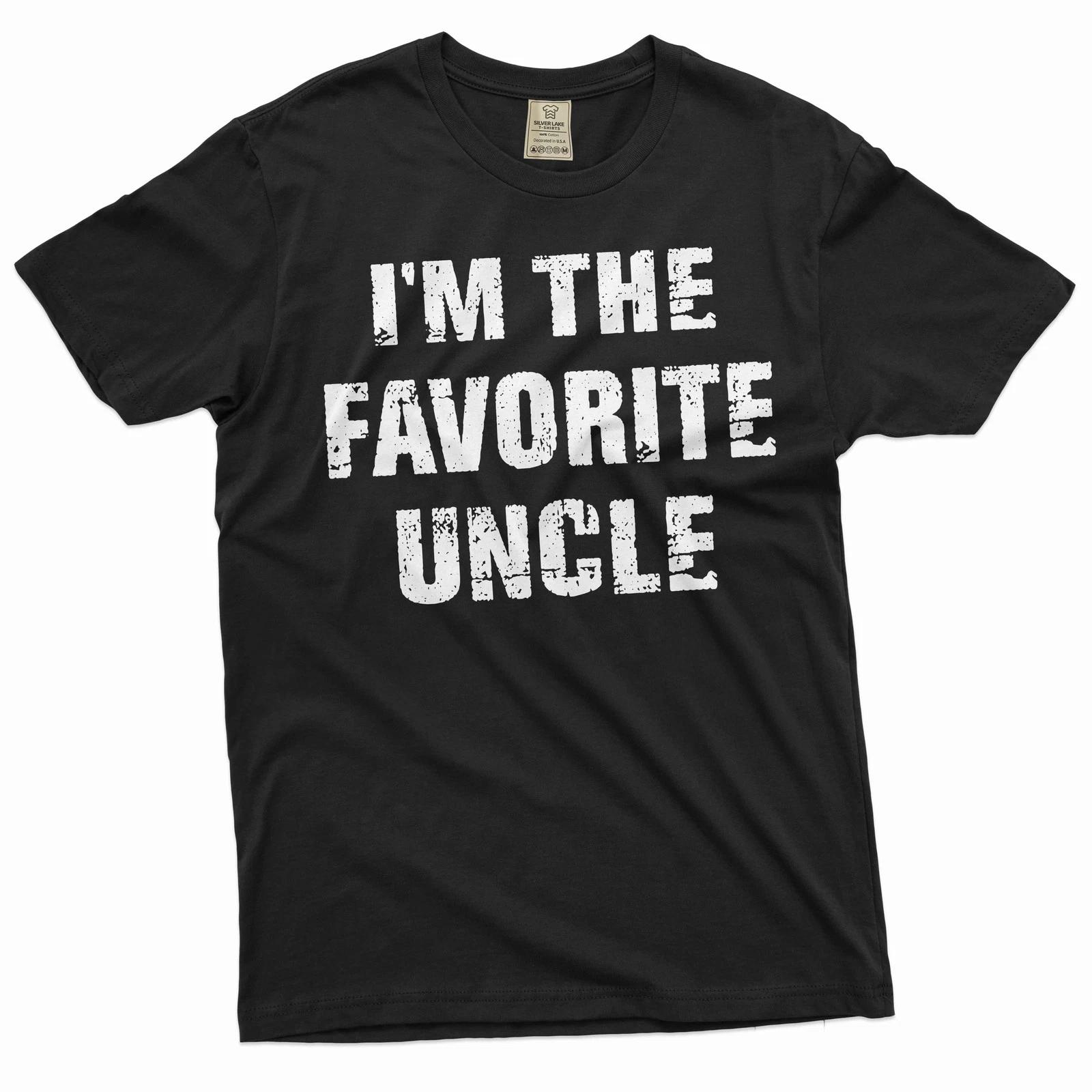 Men s Funny I am the favorite uncle Tshirt Birthday gift uncle shirt men s gift S