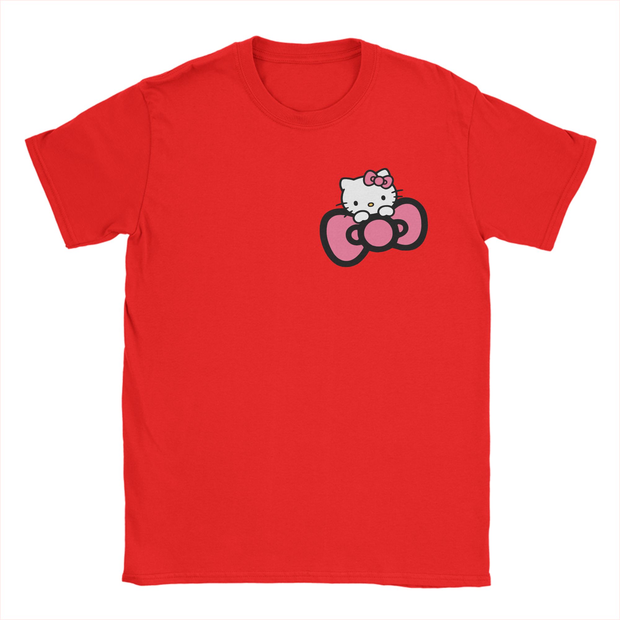 

Fun Hello Kitty TShirt Unisex Round Neck 100 Cotton T Shirts Short Sleeve Tees 6XL Tops S