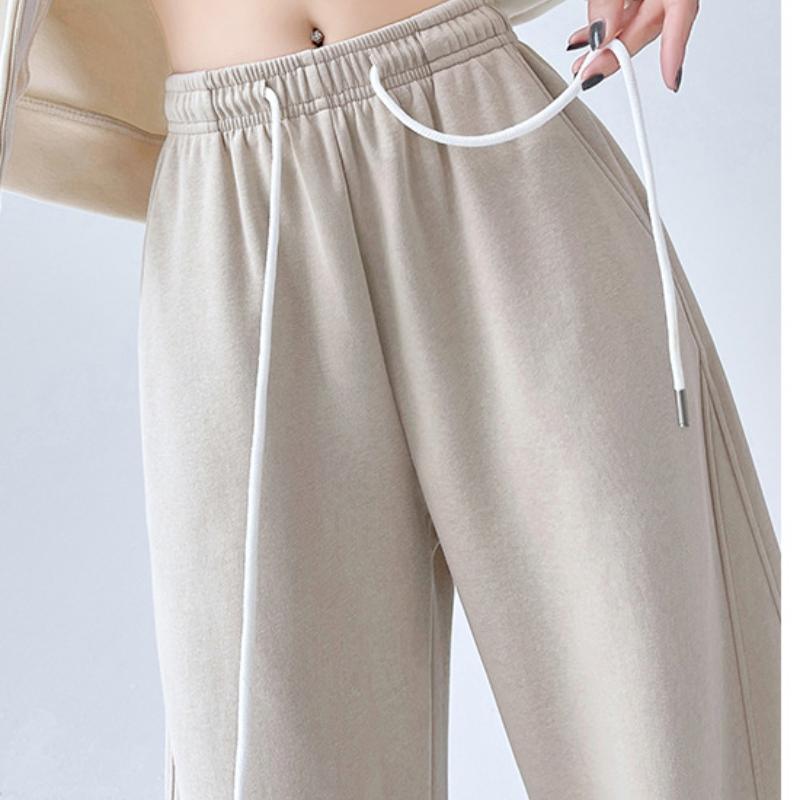 Sport Pants Loose and Slim and Versatile New Arrival Warm Season and Autumn High-waist Design and Casual Wide-leg Scimitar Pants
