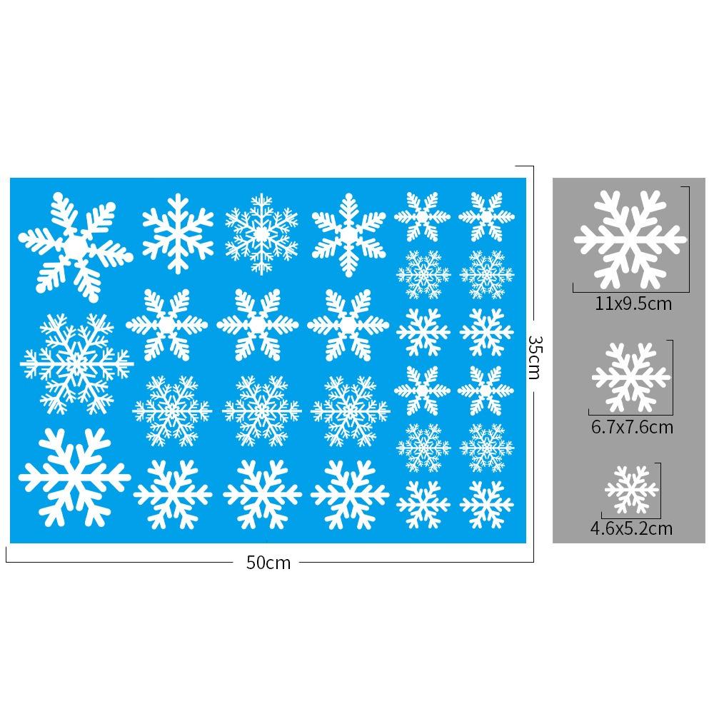 Snowflakes Christmas Decorations Stickers PVC Merry Christmas Snowflake Static Stickers High Quality Home Decoration