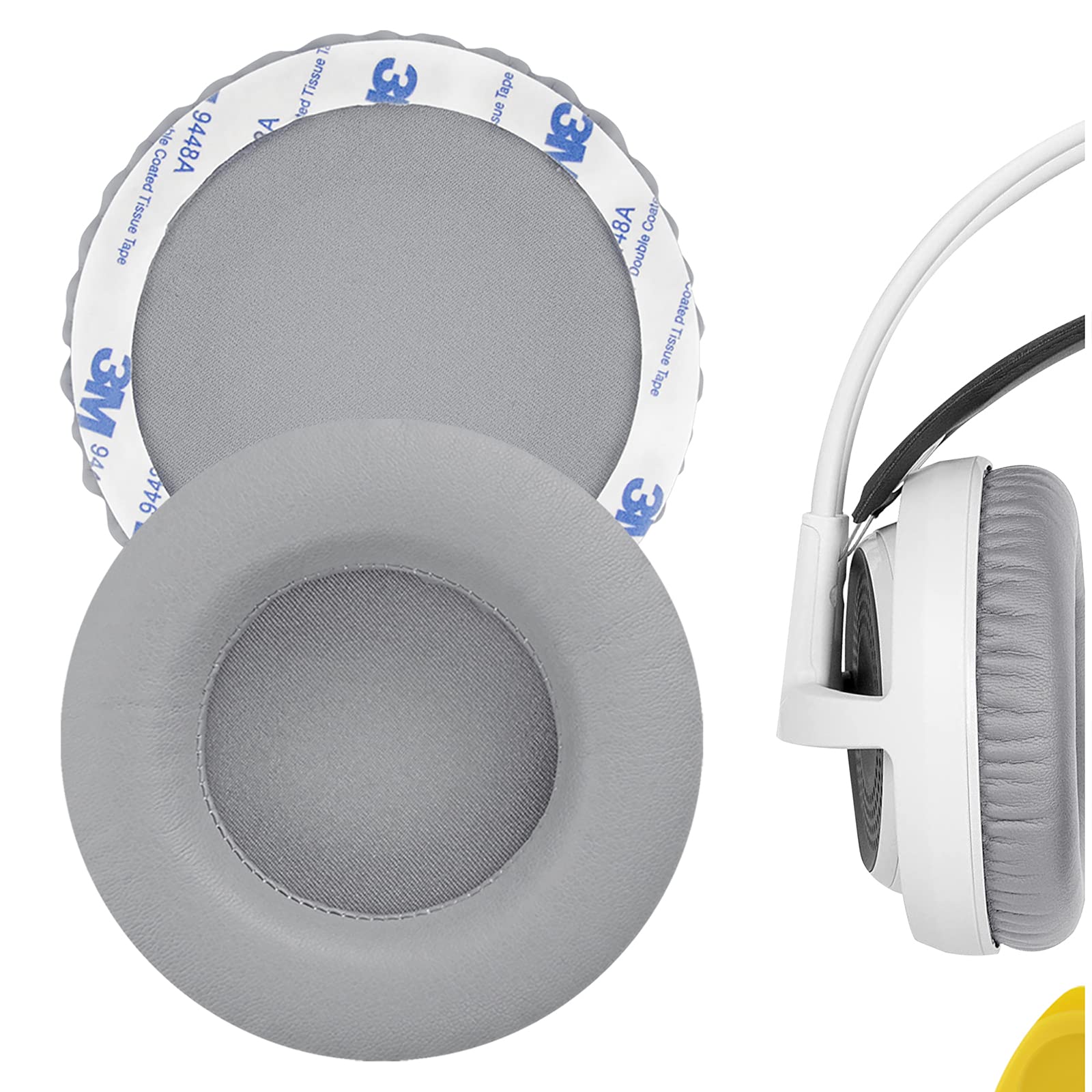 

Geekria QuickFit Earpads Compatible with SteelSeries Siberia V1, Siberia V2, and Siberia V3 Prism Gaming Headphones (Protein Leather/Gray)