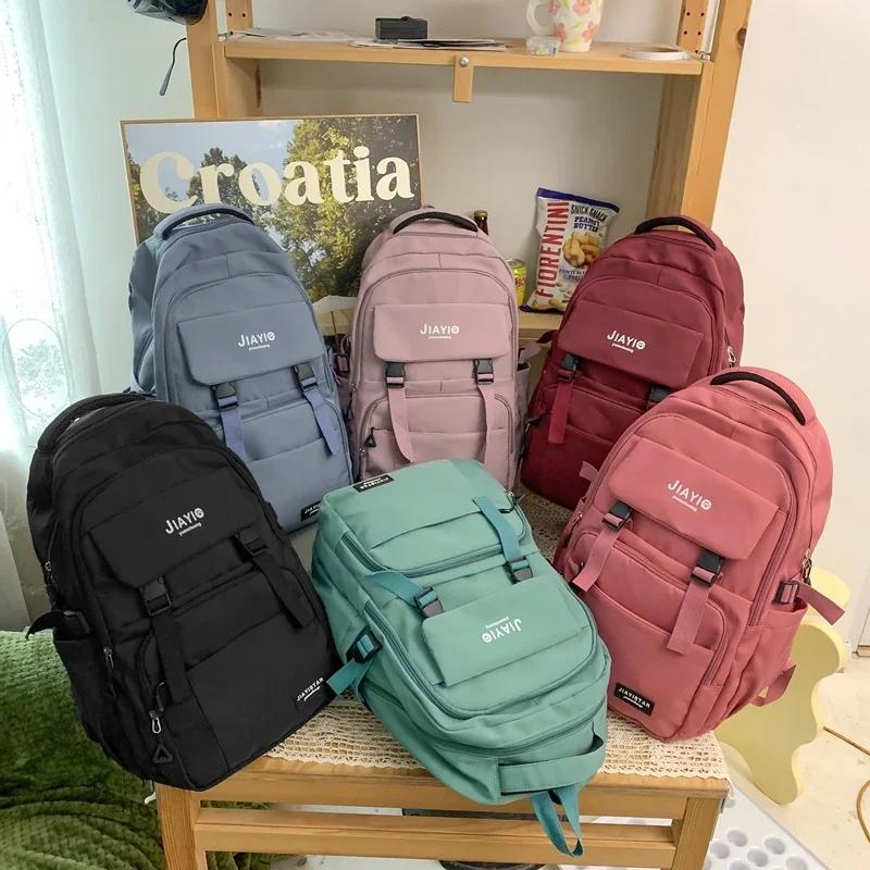 Large capacity women's backpacks hot sale zipper casual versatile simplicity ladies bag