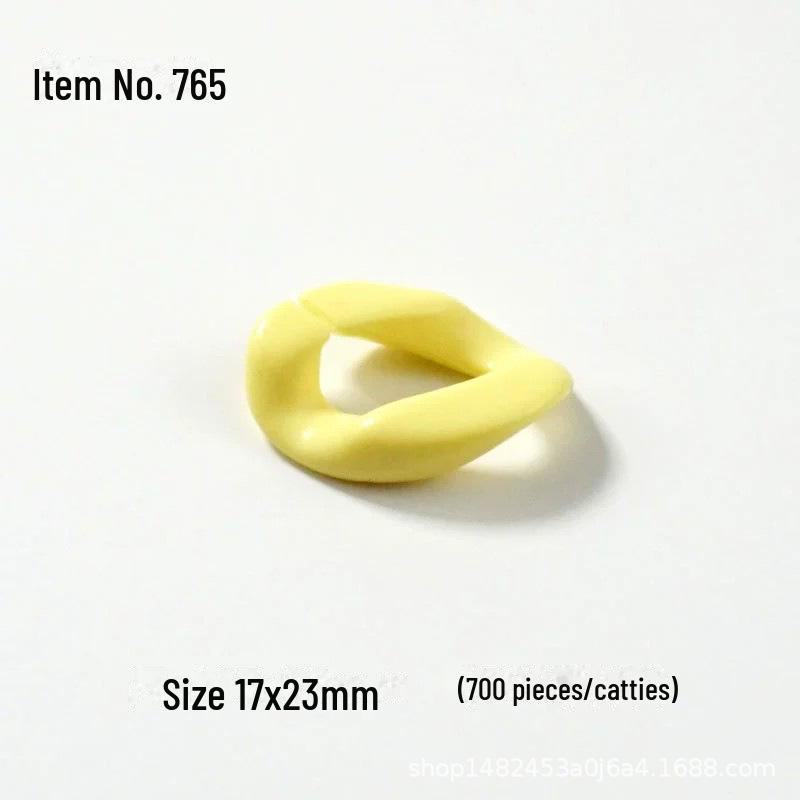 Catena Acrilica 17x23mm Colore Solido Opaco per Gioielli Fai-da-Te e Accessori per Capelli