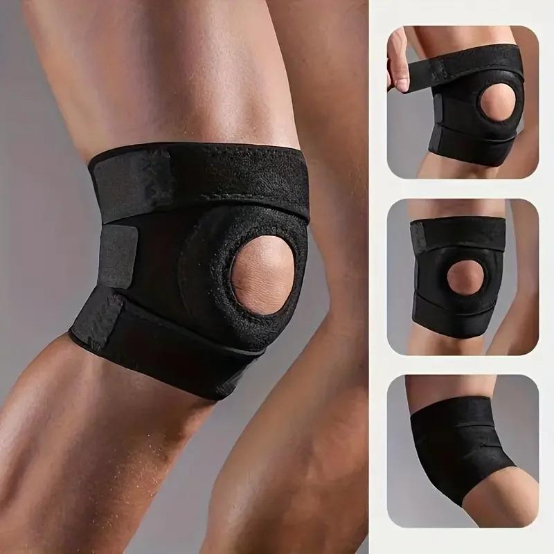 Adjustable Neoprene Rubber Running Knee Support Pad Skin-Friendly Wear-Resistant Soft No-Pilling Fabric For Comfortable Use