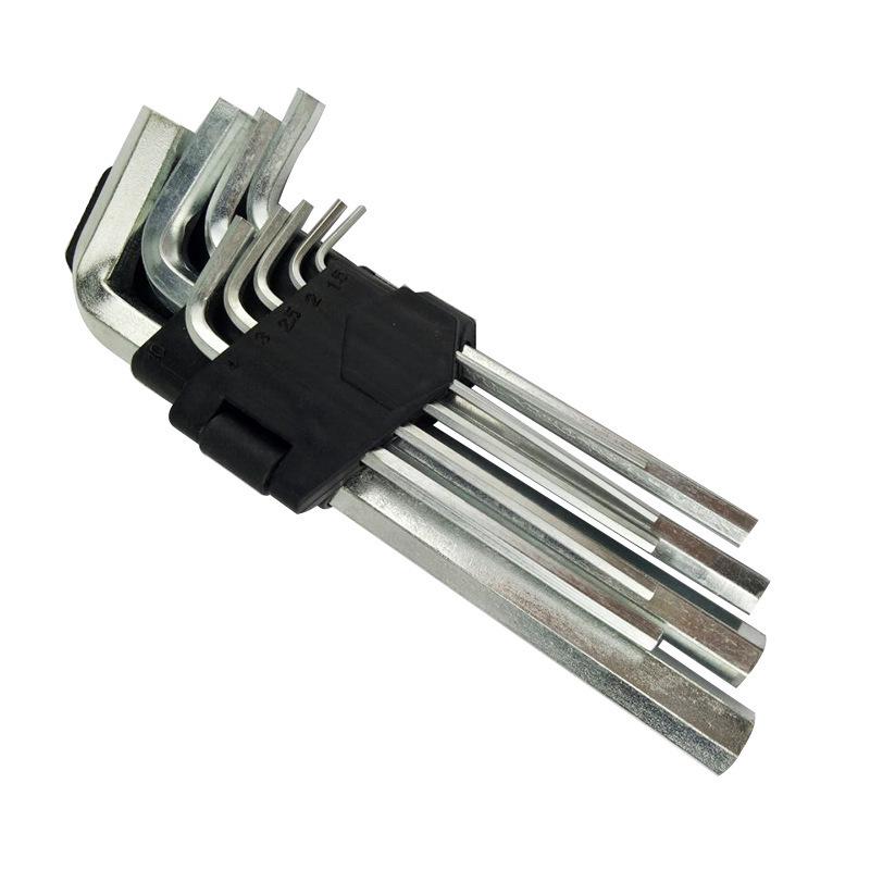 In-Stock 9PC Allen Wrench Set: Flat & Ball Head Torx, Carbon Steel, Galvanized