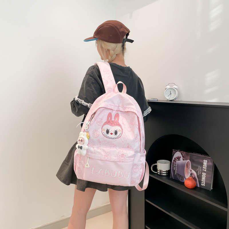 Cartoon new flow backpack large capacity exquisite printing student ultra-light schoolbag