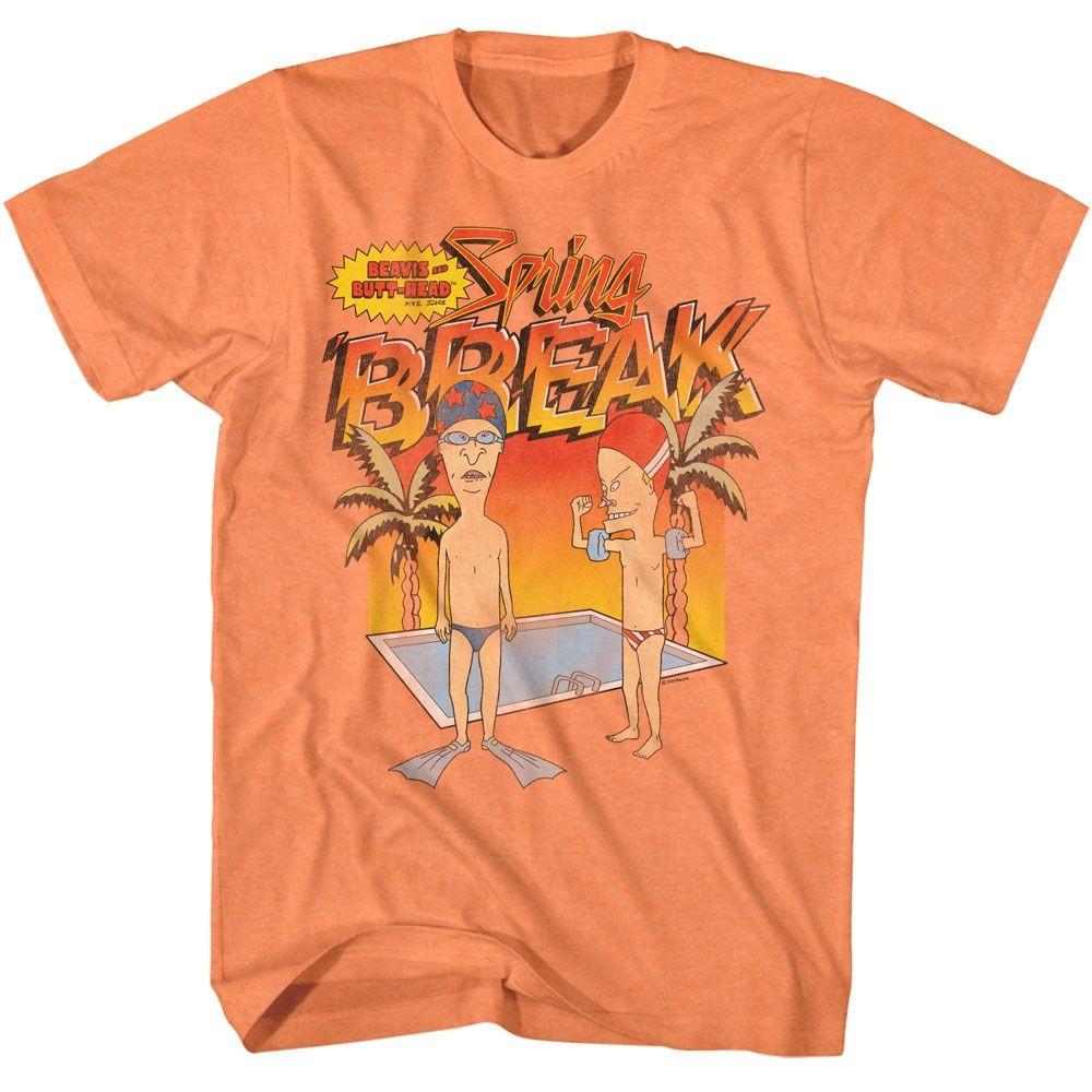 Beavis And Butthead Spring Break Cantaloupe Heather TV Shirt L