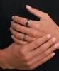 Blancier Two-Tone Obsidian Vine Bm257R1161 Vintage Ring