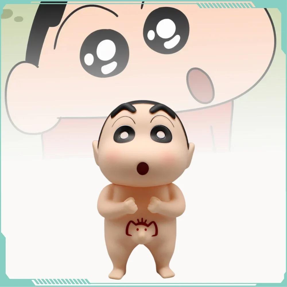 Crayon Shin-Chan Anime Figures Kid Shin-Chan Nude Bathe Action Figurine PVC Statue Model Doll Desk Ornaments Collection Toy Gift